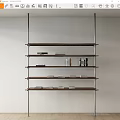 Modern Bookshelf Floor-Standing Bookshelf Laminated Bookshelf 3d model