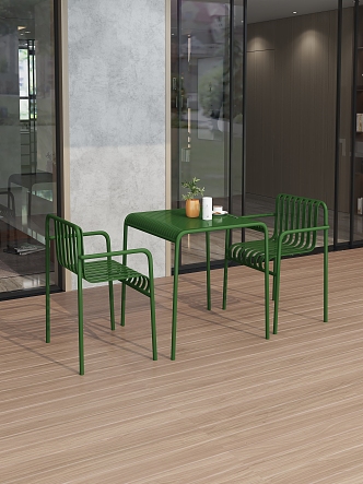 Table and Chair Outdoor Table and Chair Iron 3d model