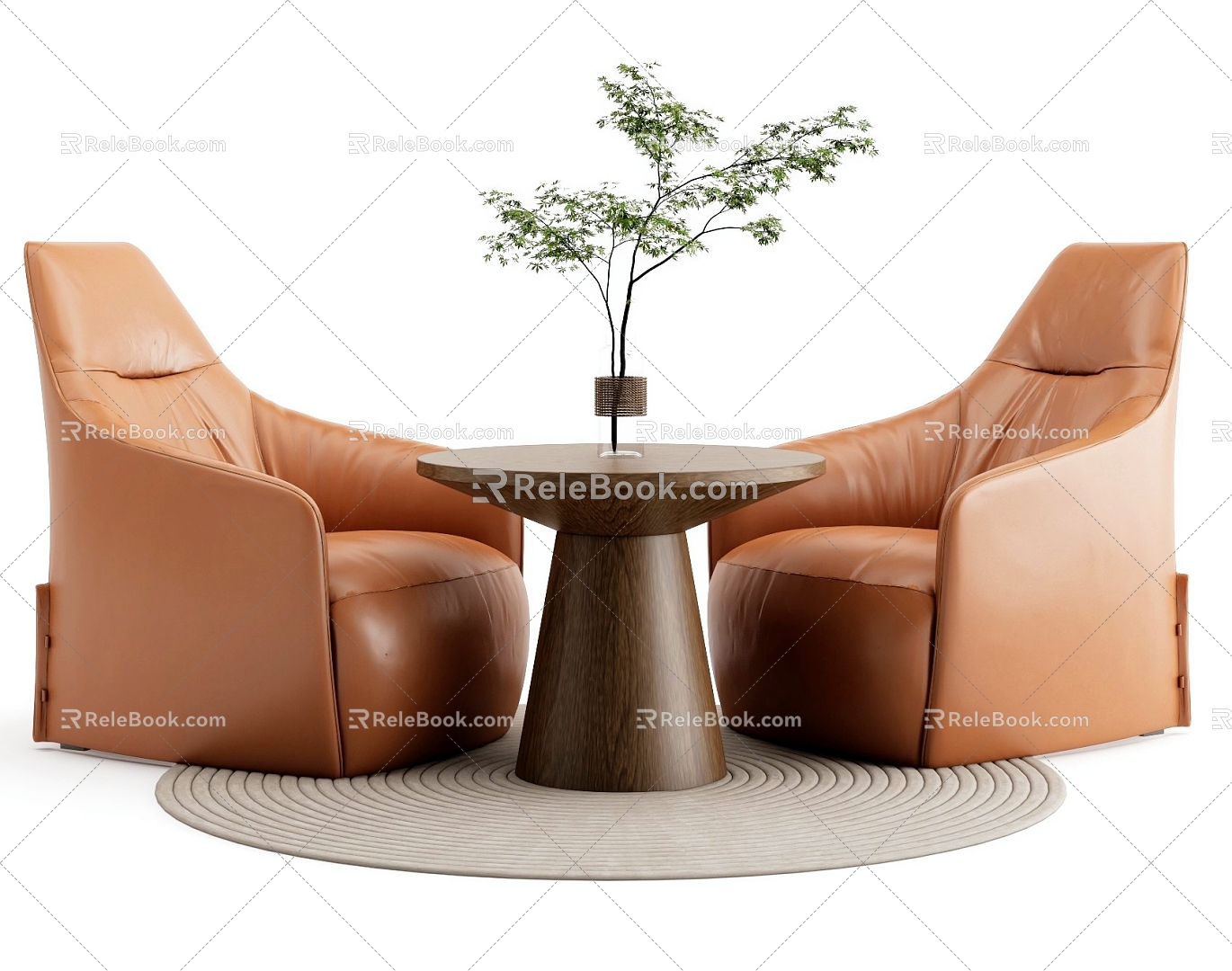 poltrona leisure table and chair negotiation table and chair coffee table and chair 3d model