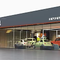 Great Wall Motors 4S Dealership Modern Exterior With Glass Facade And Displayed Cars