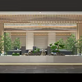 Modern SPA Sauna Interior Design With Wooden Decor Green Plants And Water Features