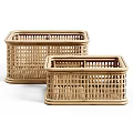Woven Storage Baskets In Different Sizes For Home And Office 3d model