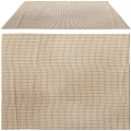 Light Brown Square Carpet Featuring Grid Pattern And Woven Texture For Living Room 3d model