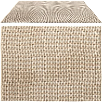 Light Brown Square Carpet Featuring Grid Pattern And Woven Texture For Living Room 3d model