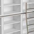 library bookshelf bookcase 3d model