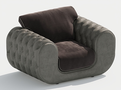 Jane European Single Sofa Leisure Chair Single Chair 3d model