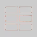 Multiple Ornate Line Frames With Decorative Patterns For Wall Art