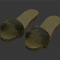 Comfortable Blue Upper Wooden Sole Casual Slide Slippers for Daily Wear