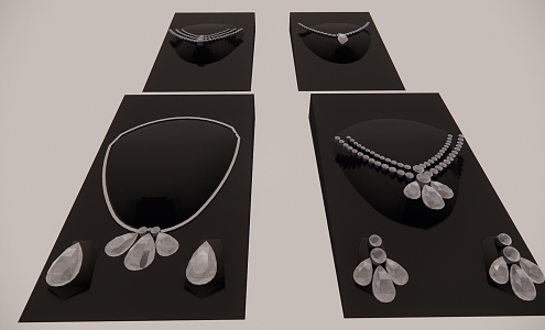 Diamond Necklace Jewelry 3d model