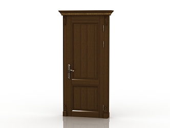 European style door interior door solid wood door 3d model