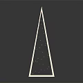 Triangular Wooden Decorative Furniture With String Lights And Base Reflection
