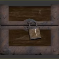 Vintage Wooden Chest With Metal Corners And Brass Lock Decorative Design