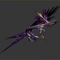 Vibrant Mythical Purple Pink Dragon Creature With Circular Body Feathered Wings And Tail