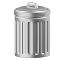 Elegant Metallic Trash Can With Striped Design And Secure Lid For Home Use