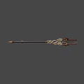 Ornate Weapon Collection Showcasing Various Staffs With Gemstone Inlays And Metal Accents