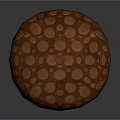 Realistic Acorn 3D Rendering With Orange Base And Brown Spotted Cap 3d model