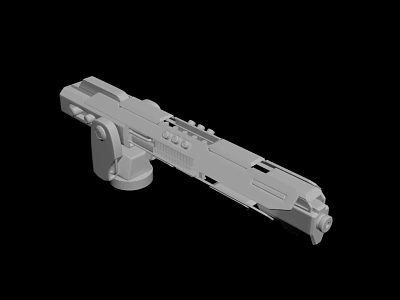 Gray Mechanical Component 3D Model With Detailed Structure And Industrial Design 3d model