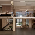 Modern Boutique Interior With Open Layout Wooden Shelves And Elegant Lighting