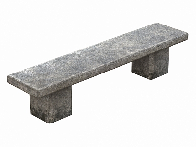 Other Stool Outdoor Stone Stool Bench 3d model