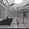 FUFEDIDI Clothing Store With Stylish Window Display Mannequins And Glass Front