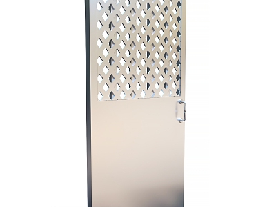 White steel door stainless steel door single door 3d model