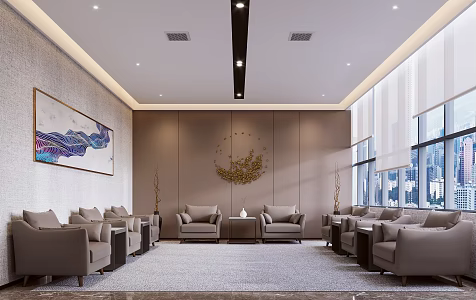 Modern Reception Room 3d model