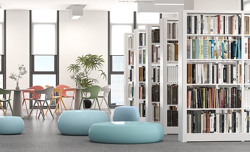 Modern Library Reading Room 3d model