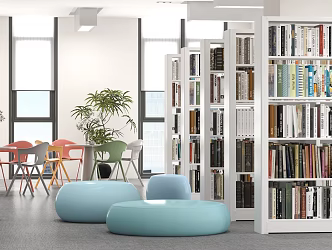 Modern Library Reading Room 3d model