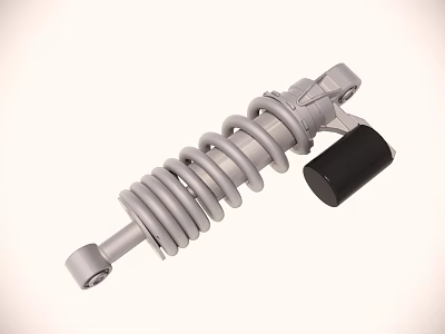 Industrial Equipment Shock Absorber With Coil Spring Metal Construction And Black Cylindrical Component 3d model