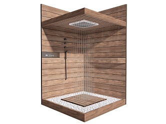 Outdoor Shower Room Shower Head Pool Shower Room 3d model