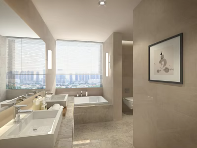 Hotel Toilet 3d model
