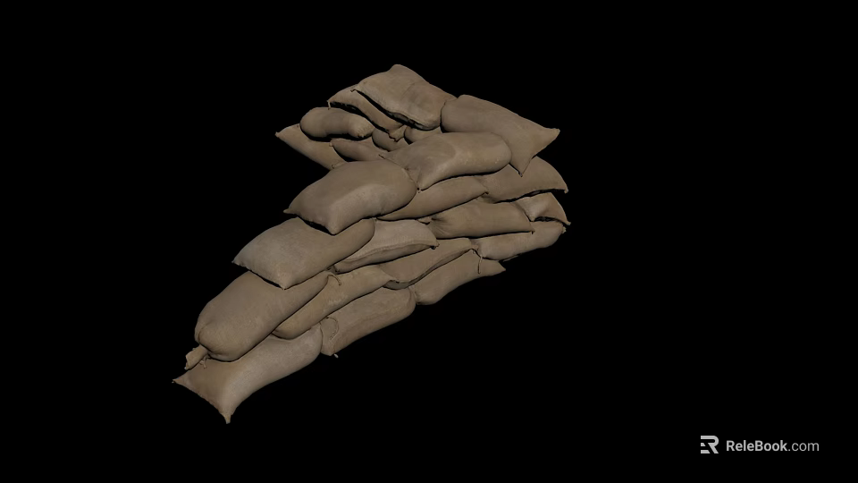 High Quality Sports Equipment Stacked Sandbags For Fitness Training Sessions 3d model 