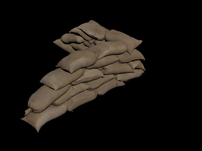 Modern Sandbags 3d model Modern Sandbags 3d model