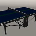 Portable JOOLA Ping Pong Table With Blue Surface Green Stripe And Wheels For Fitness