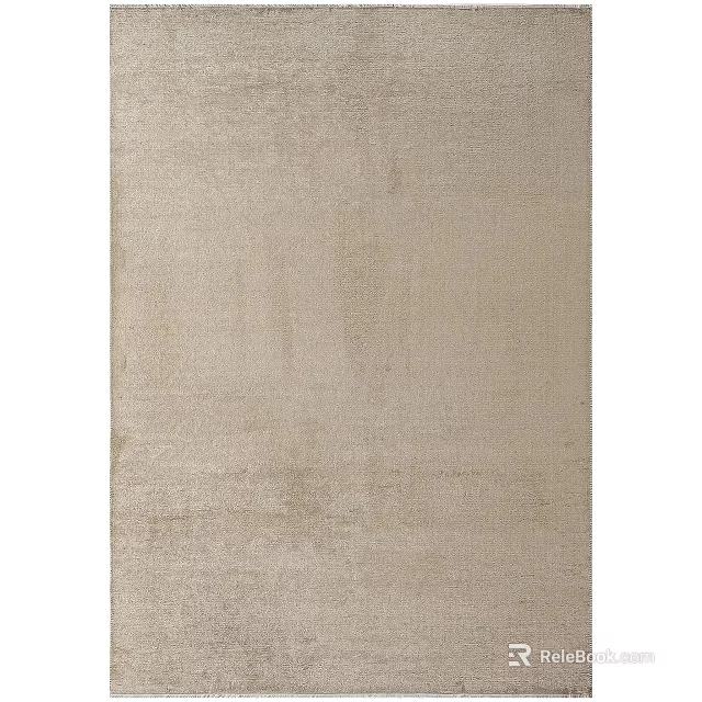Soft Modern Light Beige Square Rug With Textured Surface And Neutral Design 3d model