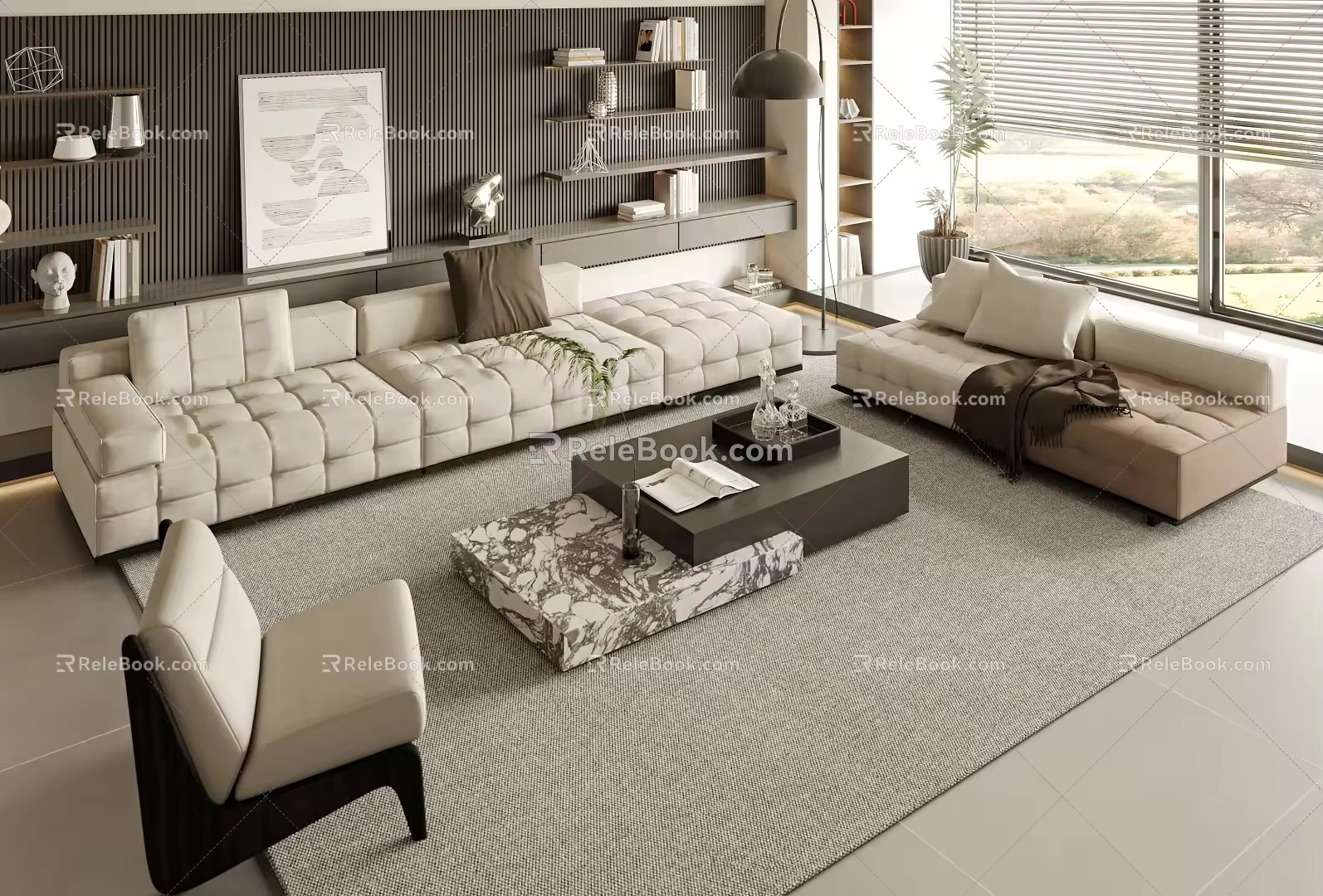Modern Sofa Coffee Table Combination Sofa Coffee Table 3d model