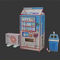 Commercial Milk Vending Machine With Blue White Design Fan And Trash Bin