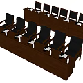 Modern Party and Government Organs and Units Solid Wood Conference Tables and Chairs Combination Negotiation Tables and Chairs Long Tables and Chairs Office Tables and Chairs 3d model