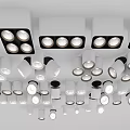 Modern Indoor Downlights And Spotlights With Various White Designs For Lighting