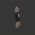 Stylish Black And Brown Jumpsuit With Flared Hem And Unique Collar Design