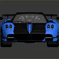 Blue And Black Supercar Featuring Sleek Design Rear Spoiler And Sporty Exterior