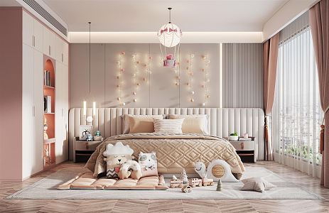 Modern Children's Room Daughter Room 3d model