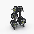 Dumbbell Rack With Multiple Weight Plates For Home Gym Fitness Equipment