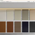 Wall Panels With Various Color Samples For Interior Design 3d model