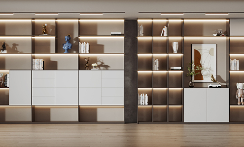 Modern bookcase 3d model