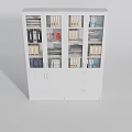 White Office Filing Cabinet With Multiple Shelves Holding Organized Folders And Documents