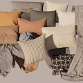 Cozy Decorative Pillows In Various Colors And Soft Textures With Matching Blankets