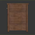 Wooden Bedside Table With Single Drawer And Double Cabinet Doors Design