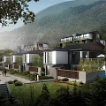 Modern Detached Villa With Mountain View Lush Greenery And Courtyard Walkway