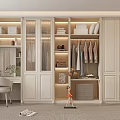 Modern Built in Wardrobe Interior Design With Glass Doors Hanging Rods And Organized Storage